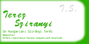 terez sziranyi business card