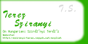 terez sziranyi business card